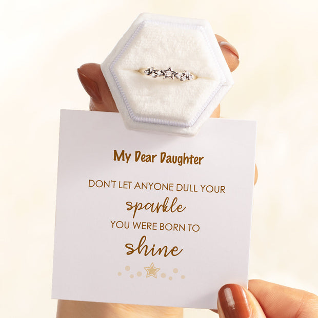 Personalized Stars Ring - You Were Born To Shine