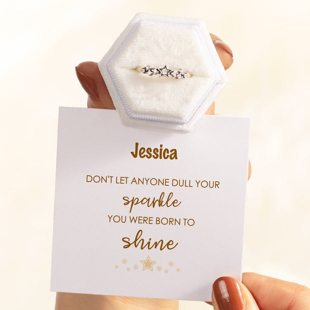 Personalized Stars Ring - You Were Born To Shine