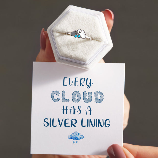 Double Cloud Ring-Every Cloud Has a Silver Lining 