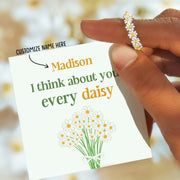 Personalized Think About You Every Daisy Ring