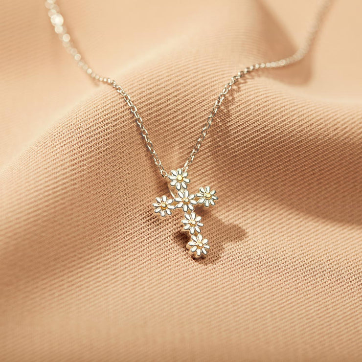 Daisy Cross Necklace