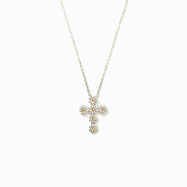 Daisy Cross Necklace