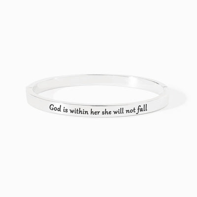 She Will Not Fall Mantra Bangle