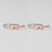 Best Bi♥ches Forever Pinky Promise Matching Infinity Band Ring Set