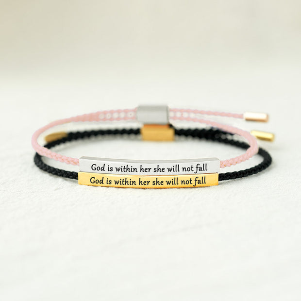 She Will Not Fall Tube Bracelet