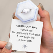 Fresh Start Clean Slate Pavé Rim Oval Ring