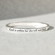 She Will Not Fall Mantra Bangle