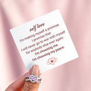 Infinity Heart Within Pink Heart Ring