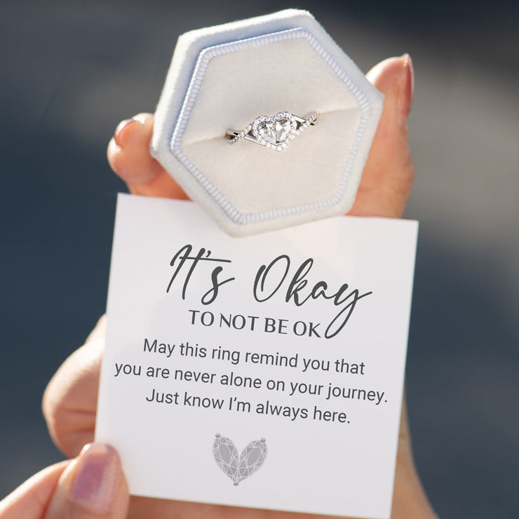It‘s Okay Dual Teardrop Heart Ring