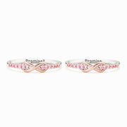 Best Bi♥ches Forever Pinky Promise Matching Infinity Band Ring Set
