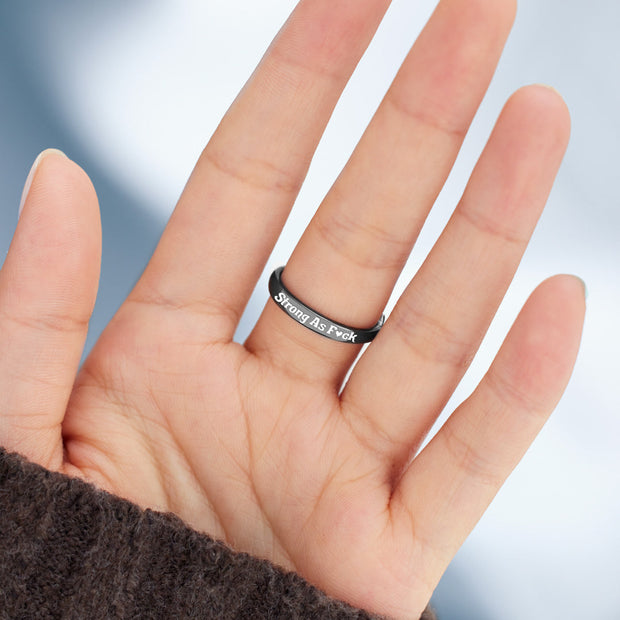 Born In Fire Black Rose Ring