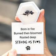 Born In Fire Black Rose Ring
