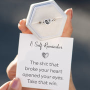 Take That Win Dual Teardrop Birthstone Heart Ring