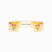 Love Is Love Rainbow Heart Bangle