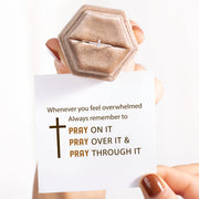 Christianity Cross Ring - Pray Through It 